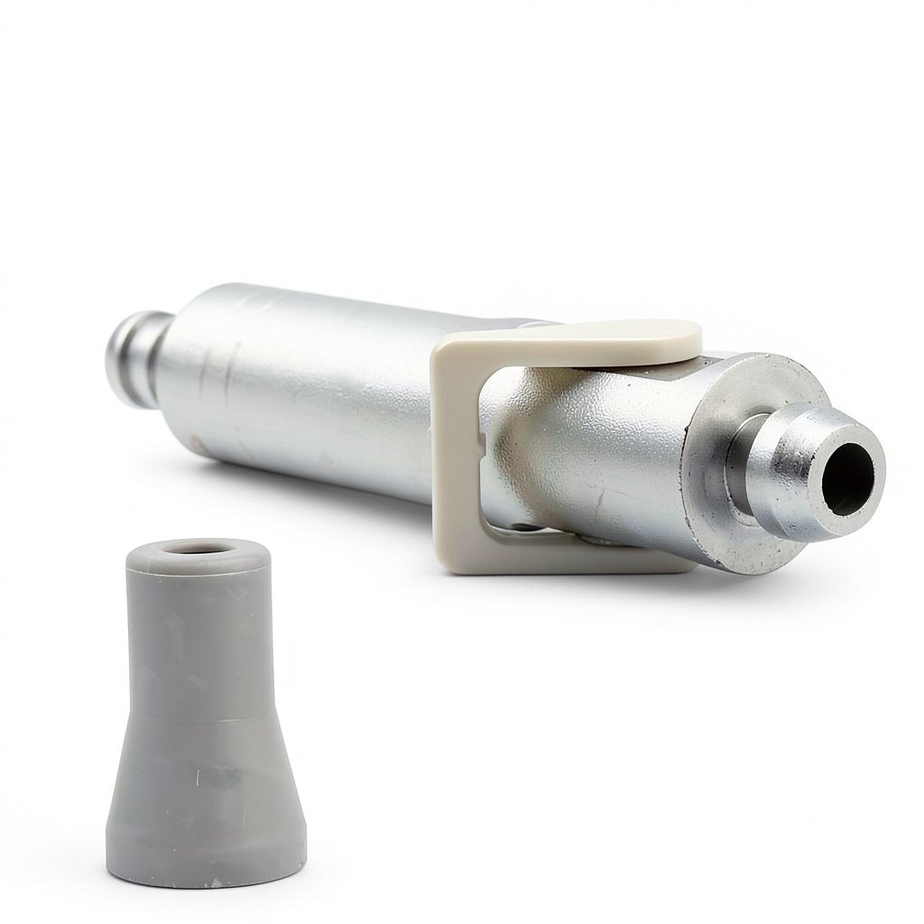 Installing Dental Oral Saliva Ejecto Handle – Aluminum Alloy Cap Adaptor YKRXT-00 on a wooden desk