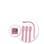 1000 Dental Saliva Ejectors Disposable - Medical Grade Latex Free Evacuation Suction Tips - Flexible Pink Tube with Pink Tip (10 Bags of 100) by PlastCare USA-1
