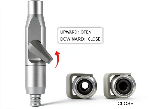 Saliva Ejector Suction Tip Adaptor Valve NSKI Silver Swivel-2