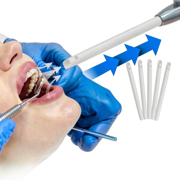 Dental Grade Saliva Volume Evacuator Vented JEVOLVE 200pcs HVE Tips-2